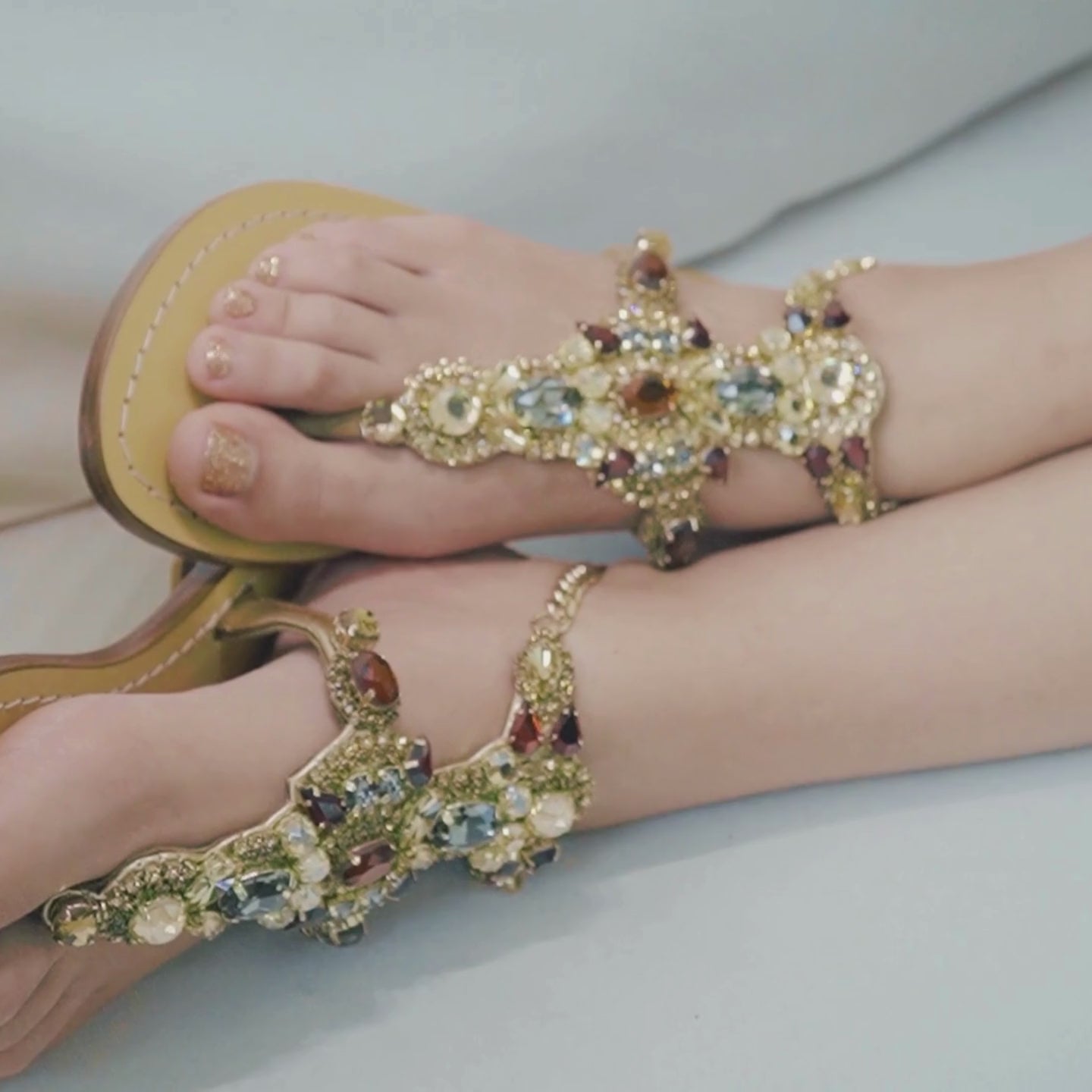 Gold Gladiator Sandals