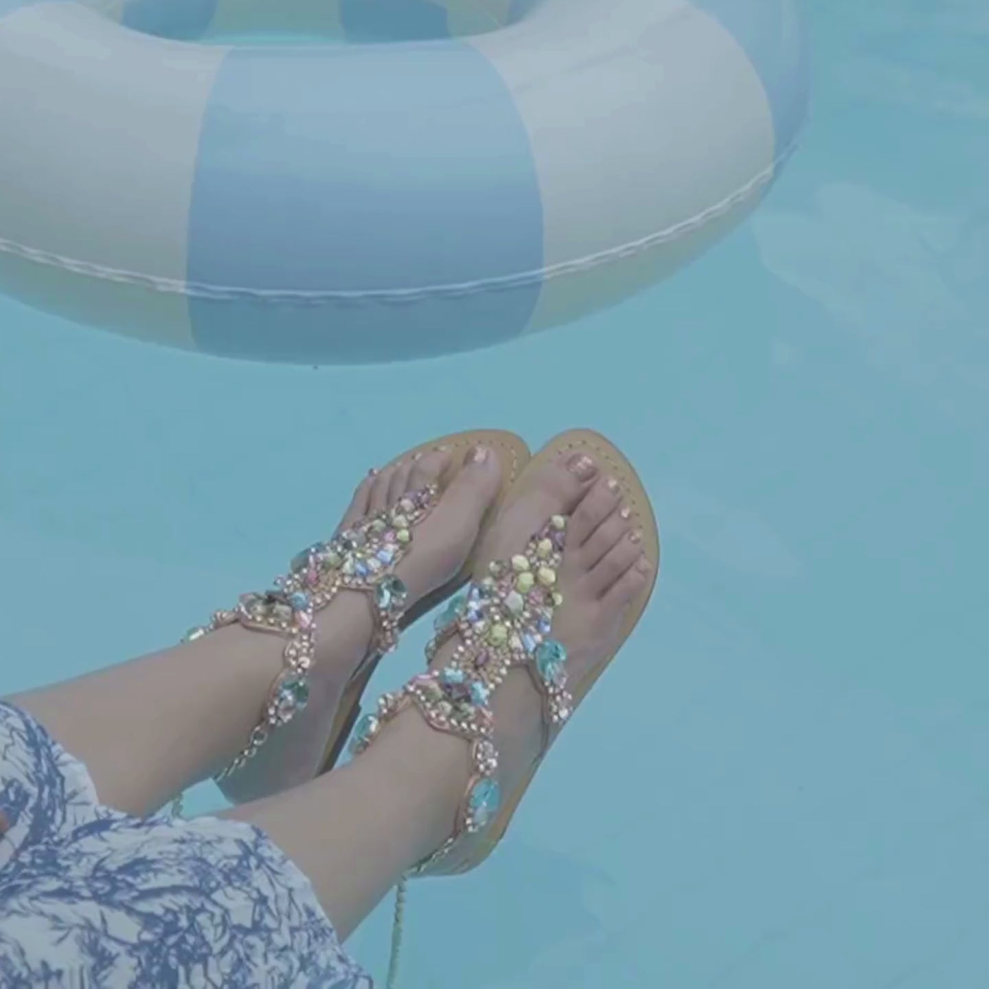 Rhinestone Gladiator Sandals