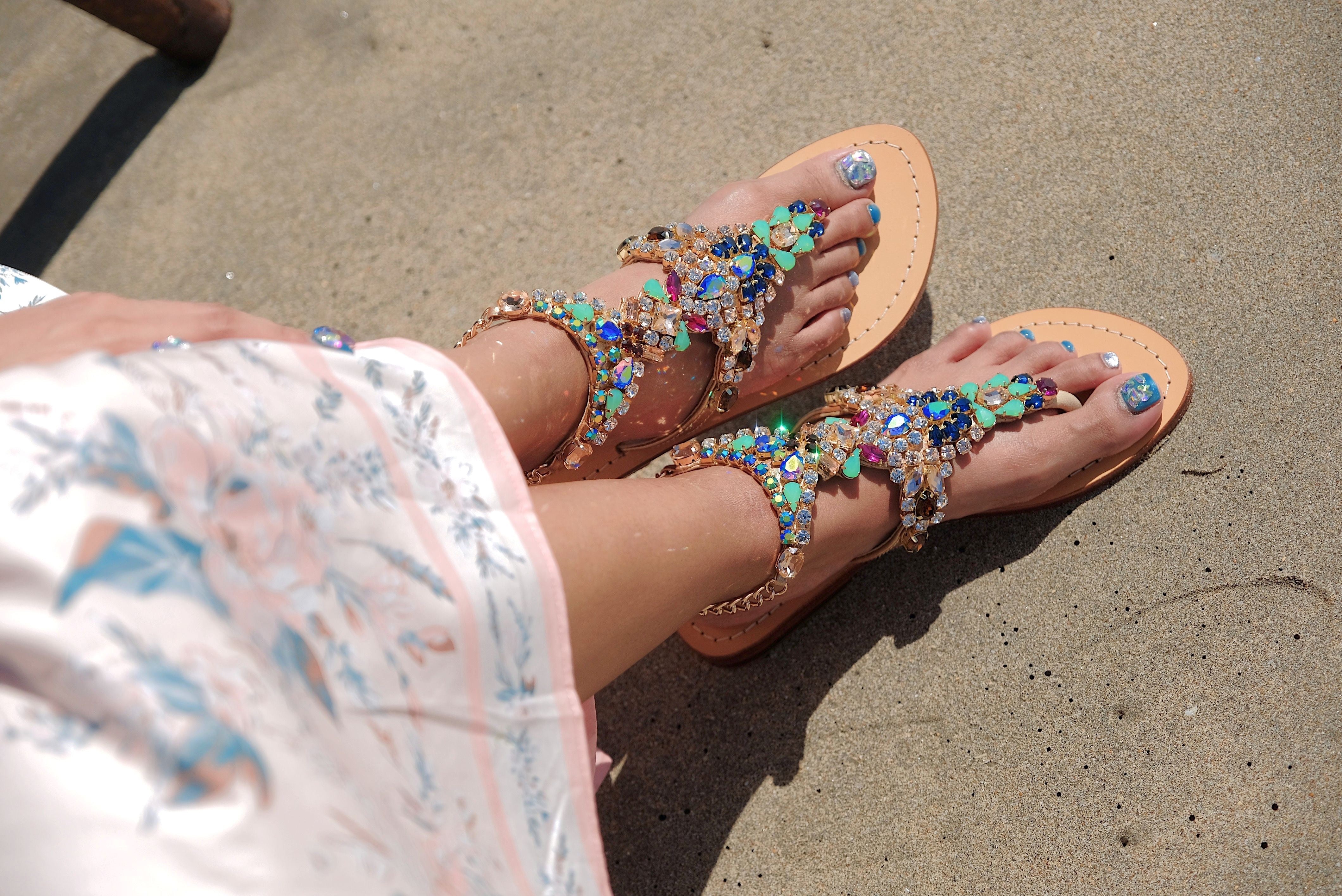 Bejeweled Bliss: Stride into the Summer Sparkle with PASHA Dazzling Jewelry Sandals