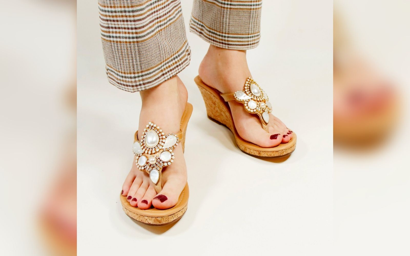 Muna Flat Jewel Sandals