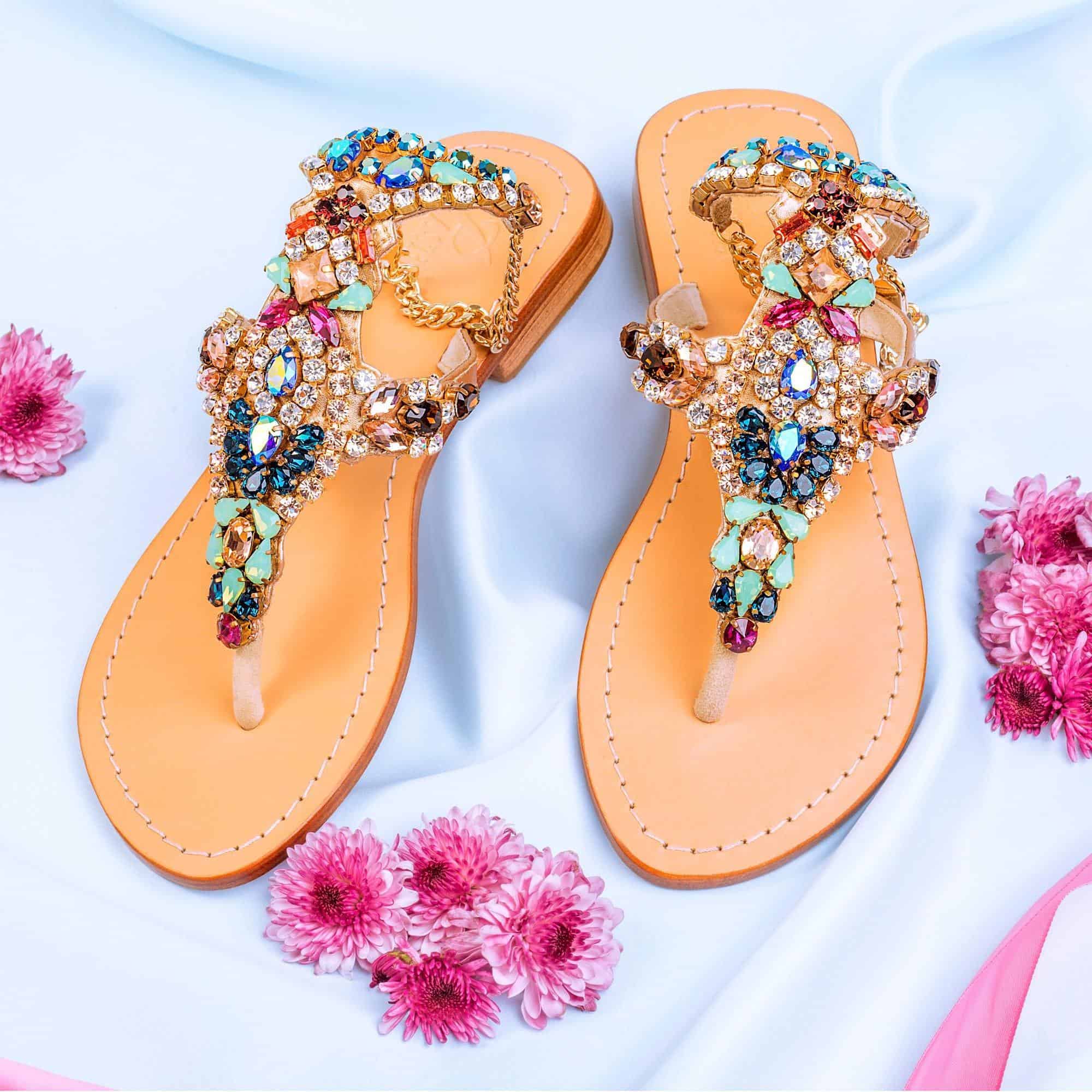 Sandals With Gemstones | Pasha