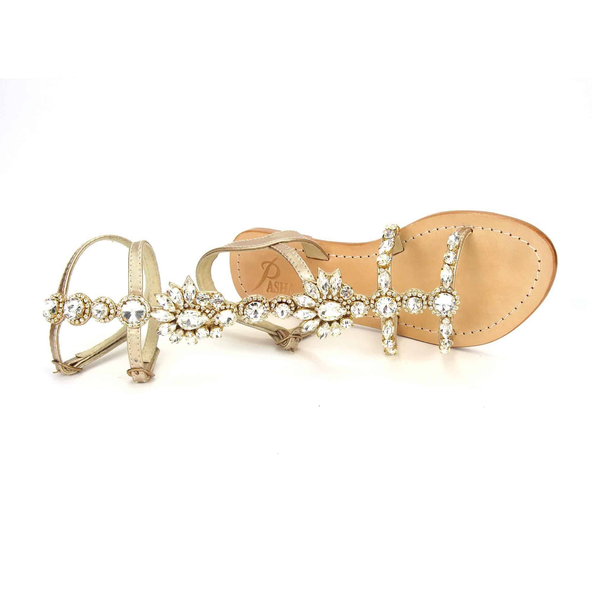 Oronsay Clear Gold Sandals