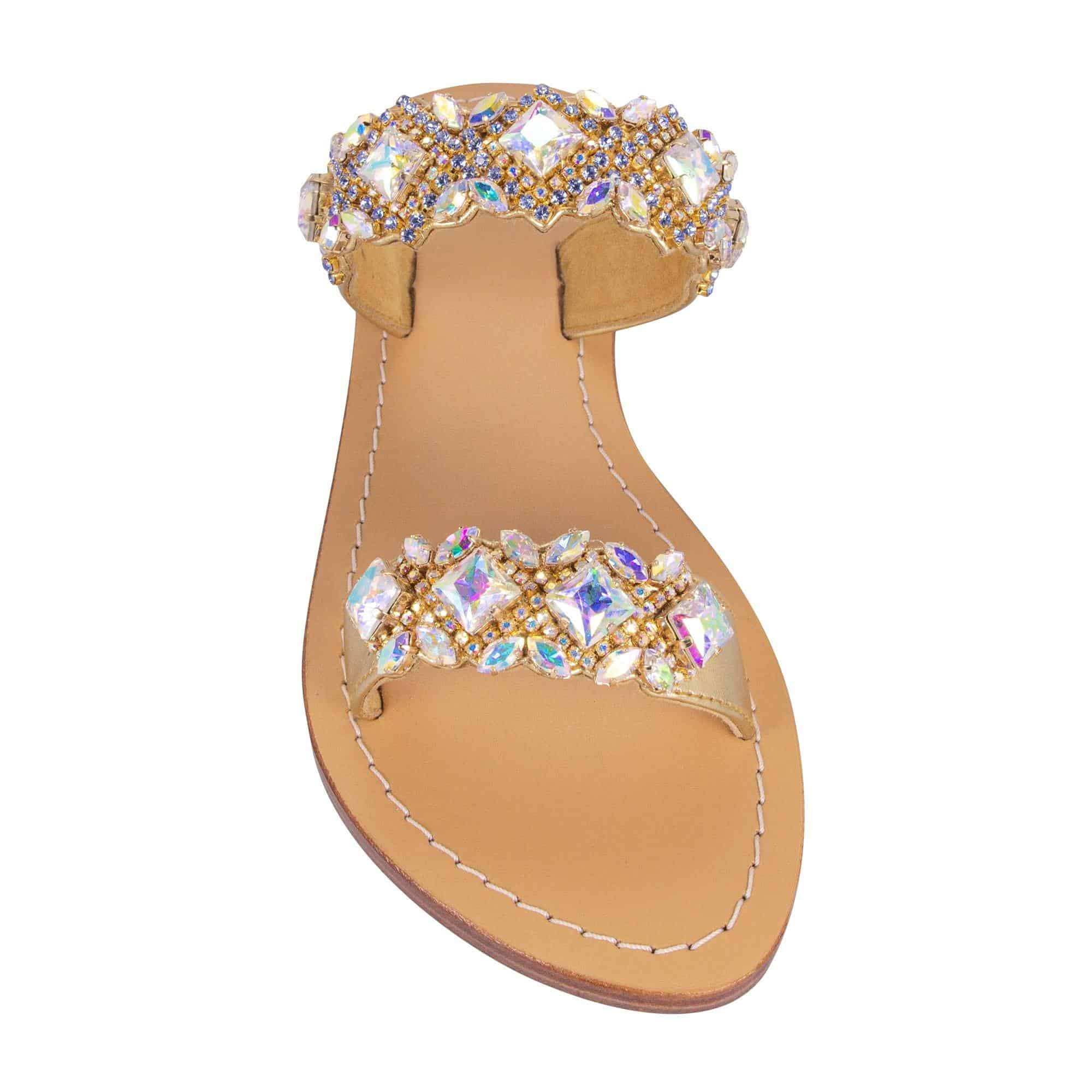 Skiathos Gold Jewel Sandals